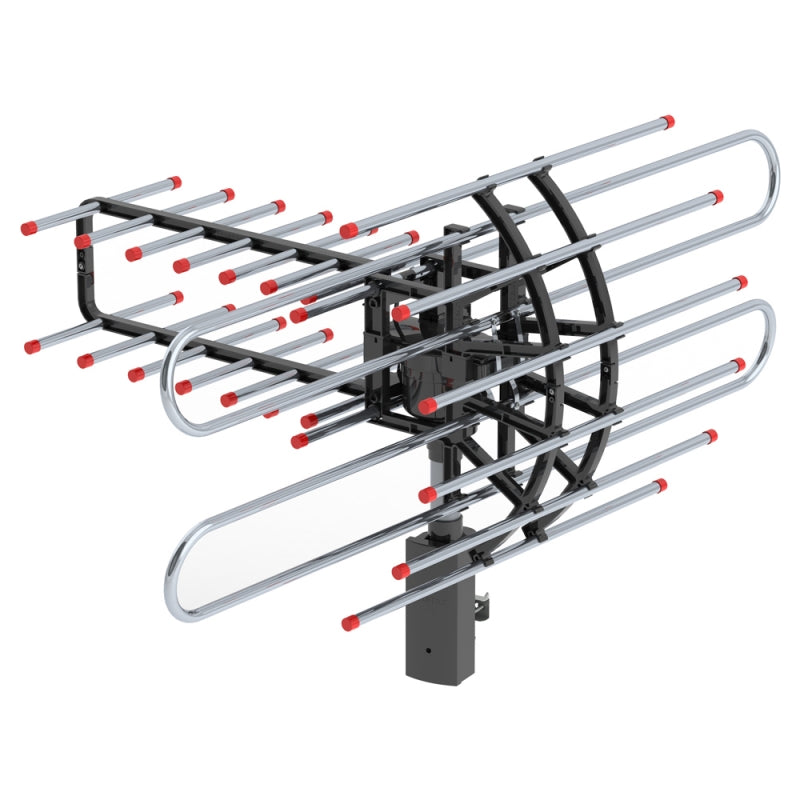 Long Range 500 Mile TV Antenna Motorized Rotating High Gain - Tophatter Daily Deals