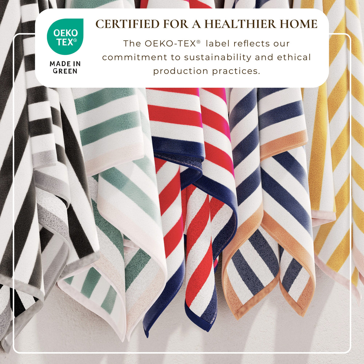Oversized Striped Border Cabana Beach Towel - Santa Cruz Bath - Tophatter Daily Deals