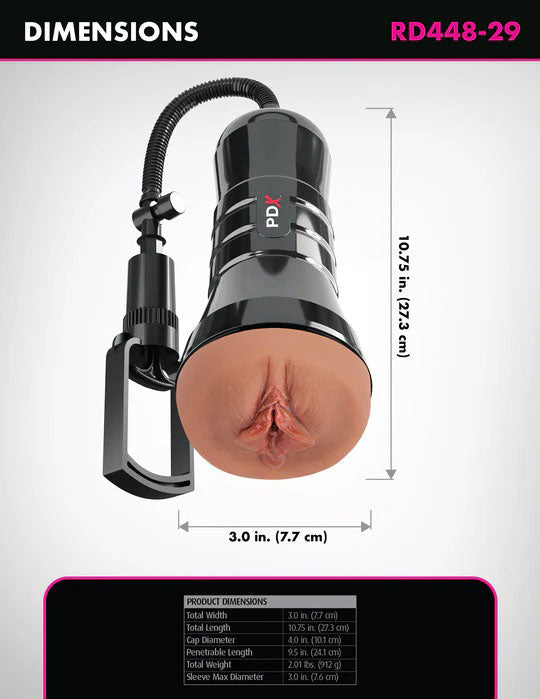 PDX Extreme Wet Pussies Super Sucker XXL (Brown) – Extra-Large Stroker > Sex Toys For Men > Masturbators > Manual - Tophatter Daily Deals