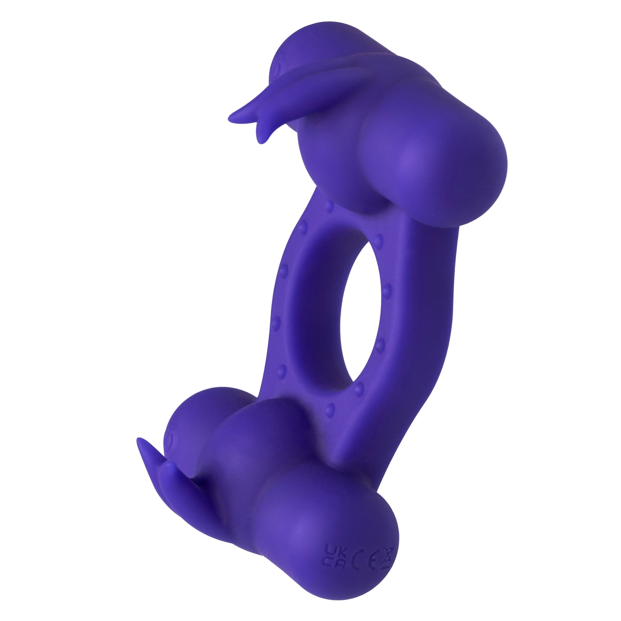 Silicone Triple Orgasm Enhancer in Purple with 12 Vibration Functions and Dual Independent Motors > Cock Ring > Vibrating - Tophatter Daily Deals