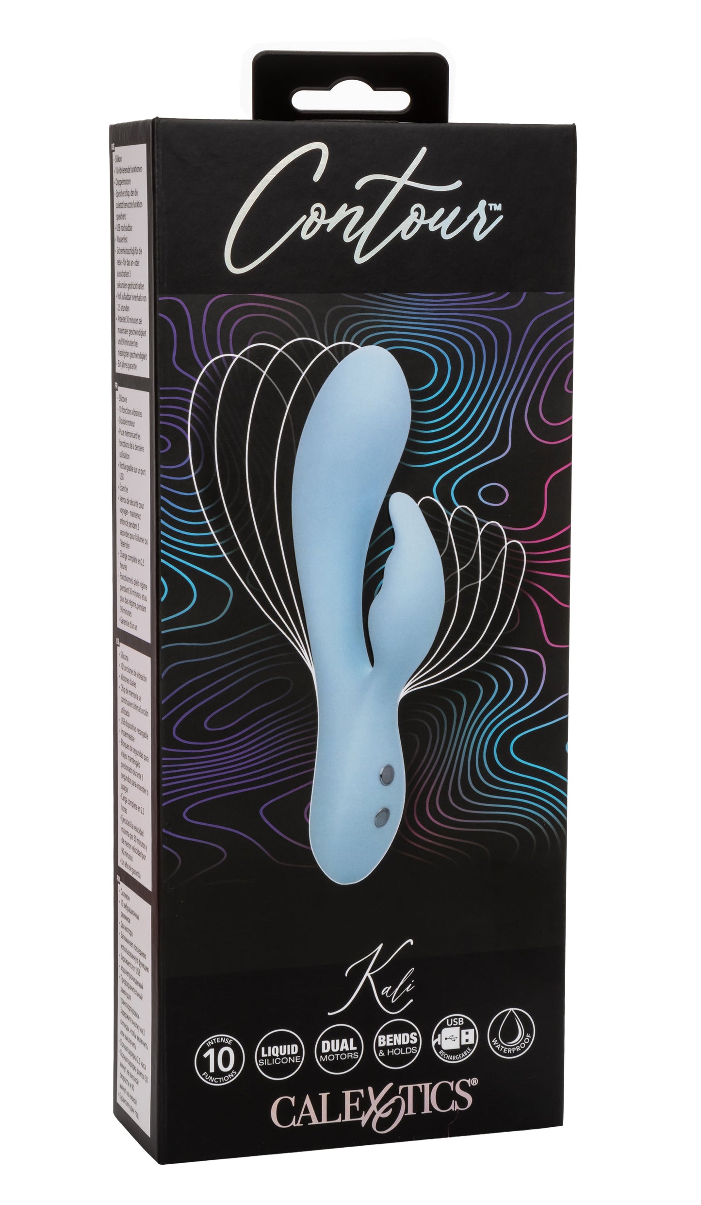 Contour Kali Flexible Dual Massager in Light Blue with 10 Vibration Functions and Rechargeable > Vibrators > Ladies > Rabbit - Tophatter Daily Deals