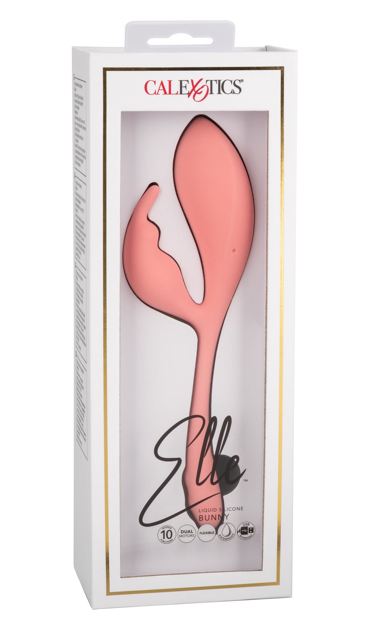 Elle Liquid Silicone Bunny Vibrator in Soft Pink with 10 Vibration Functions and Flexible Body > Vibrators > Ladies > Rabbit - Tophatter Daily Deals