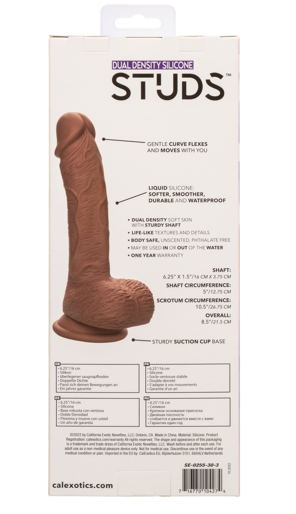 Dual Density Silicone Studs 6.25 Inch Brown > Dildos > Realistic Dildos - Tophatter Daily Deals