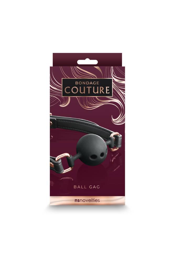 NS Novelties - Bondage Couture - Ball Gag - Black BDSM - Tophatter Daily Deals