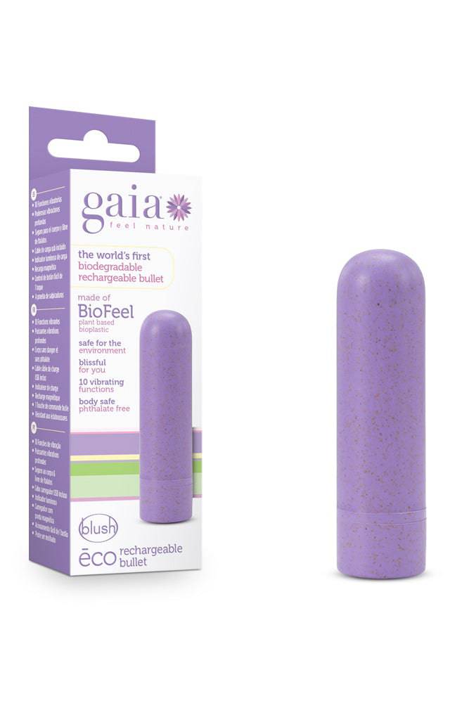Blush Novelties - Gaia - Eco - Rechargeable Bullet Vibrator - Lilac Sex Toy - Tophatter Daily Deals