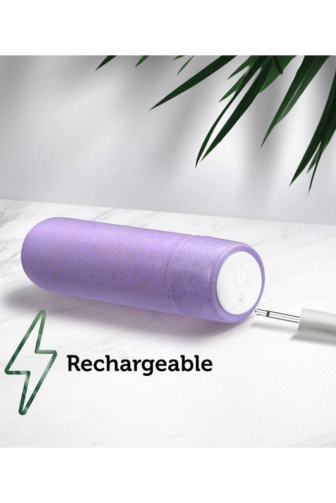 Blush Novelties - Gaia - Eco - Rechargeable Bullet Vibrator - Lilac Sex Toy - Tophatter Daily Deals