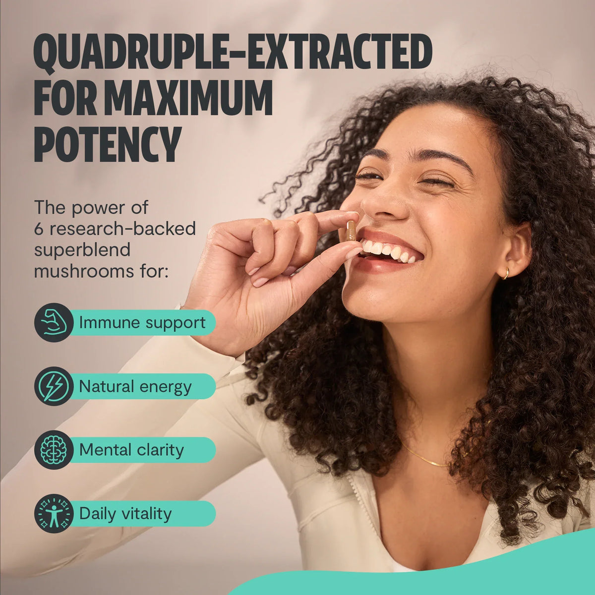 Organic Mushroom Complex Supplement Capsules Health & Wellness - Tophatter Daily Deals