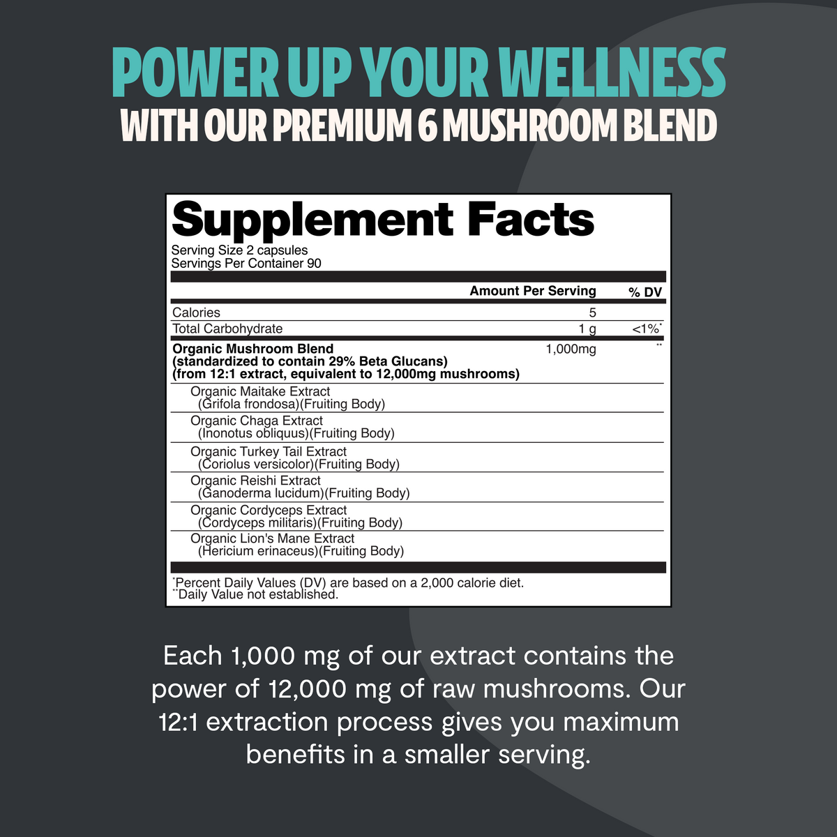 Organic Mushroom Complex Supplement Capsules Health & Wellness - Tophatter Daily Deals