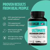 Organic Mushroom Complex Supplement Capsules Health & Wellness - Tophatter Daily Deals