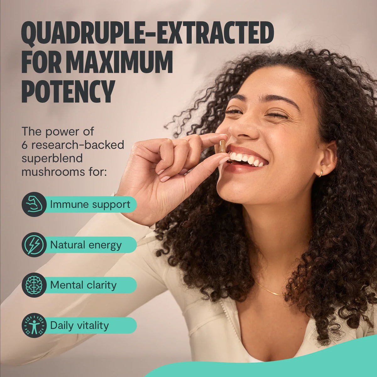 Organic Mushroom Complex Supplement Capsules Health & Wellness - Tophatter Daily Deals