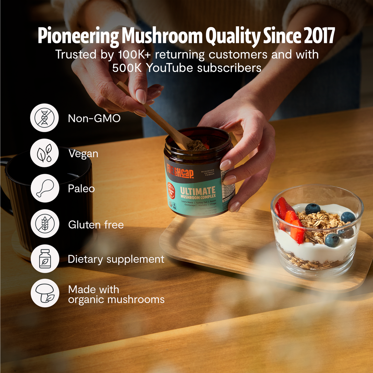 Organic Mushroom Extract Powder Blend Health & Wellness - Tophatter Daily Deals