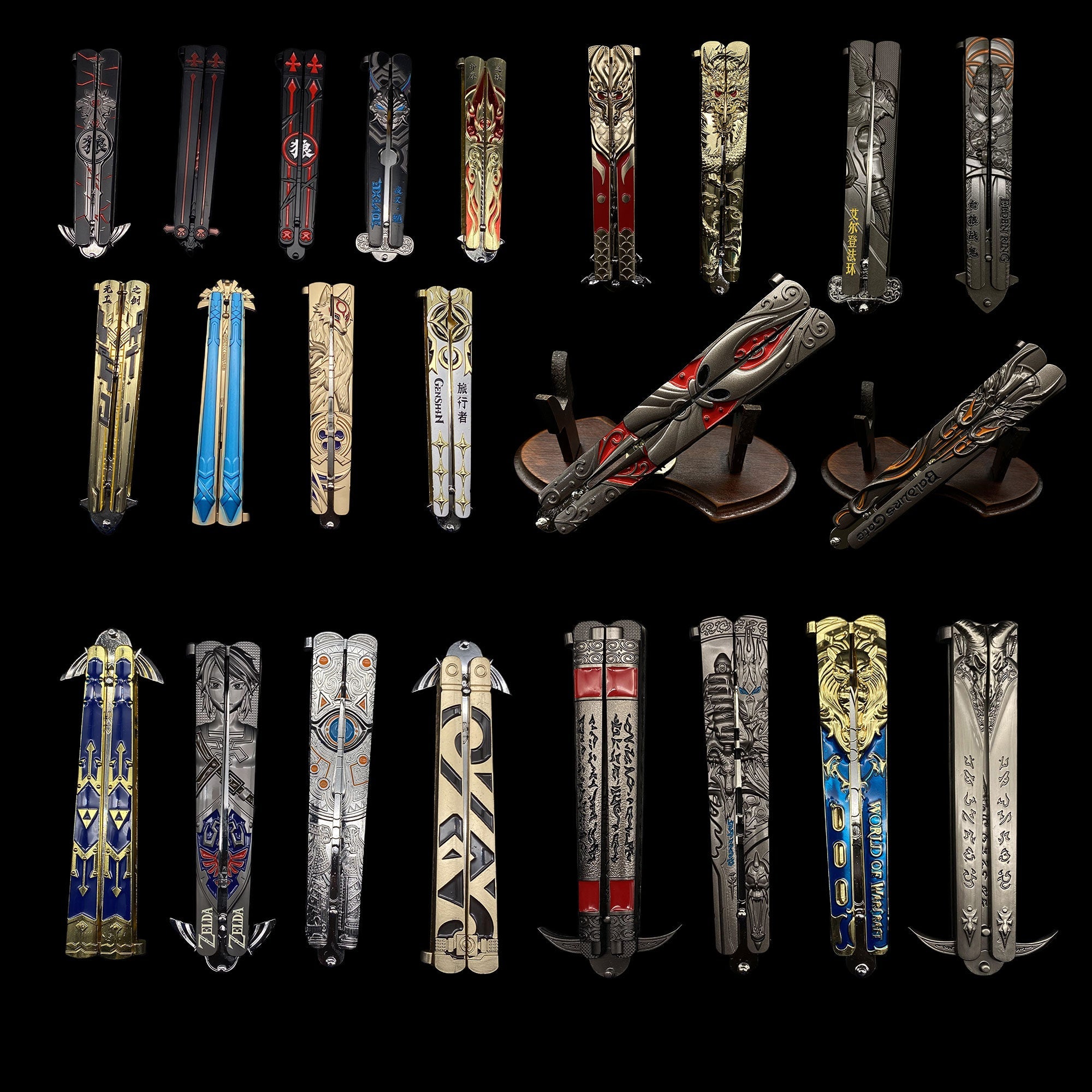 ACG Balisong Fan Arts Mystery Prize Pack Ultimate 20 Random Balisongs - Tophatter Daily Deals