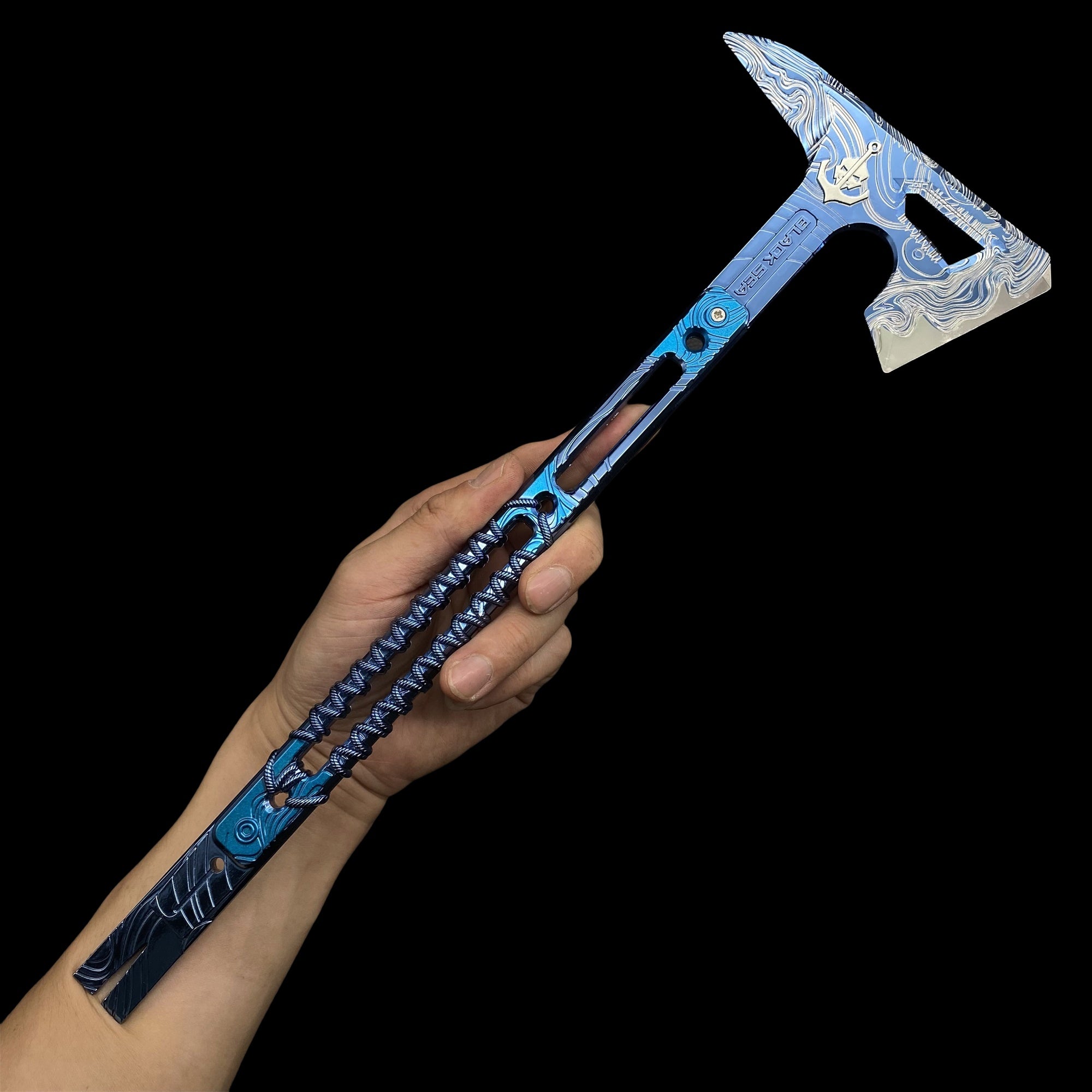 Delta Force Game Knife Metal Props For Collection Sea Gleam Tactical Axe - Tophatter Daily Deals