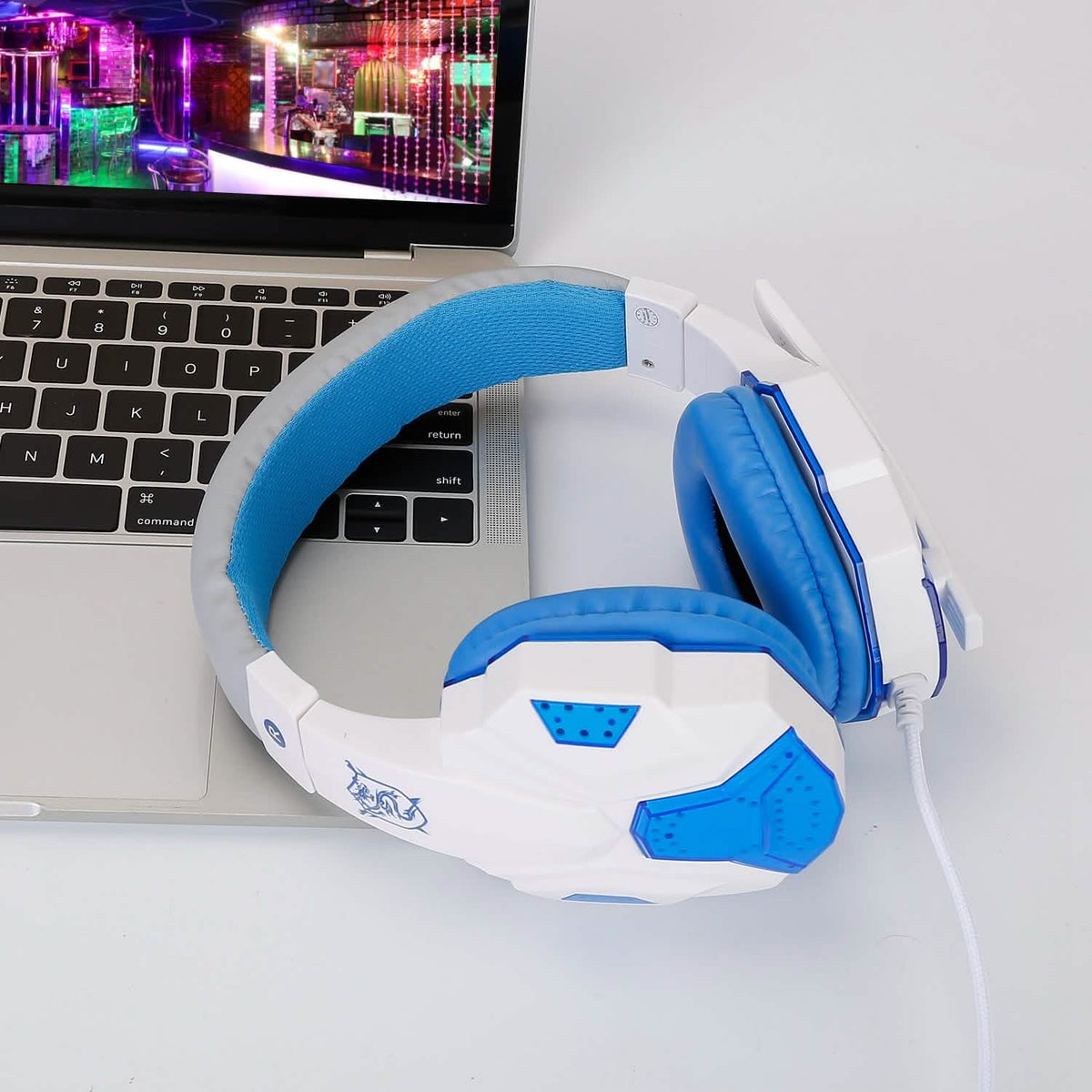 Gaming Headsets Stereo Bass Over Ear Headphones with LED Light Earmuff Headphones - Tophatter Daily Deals