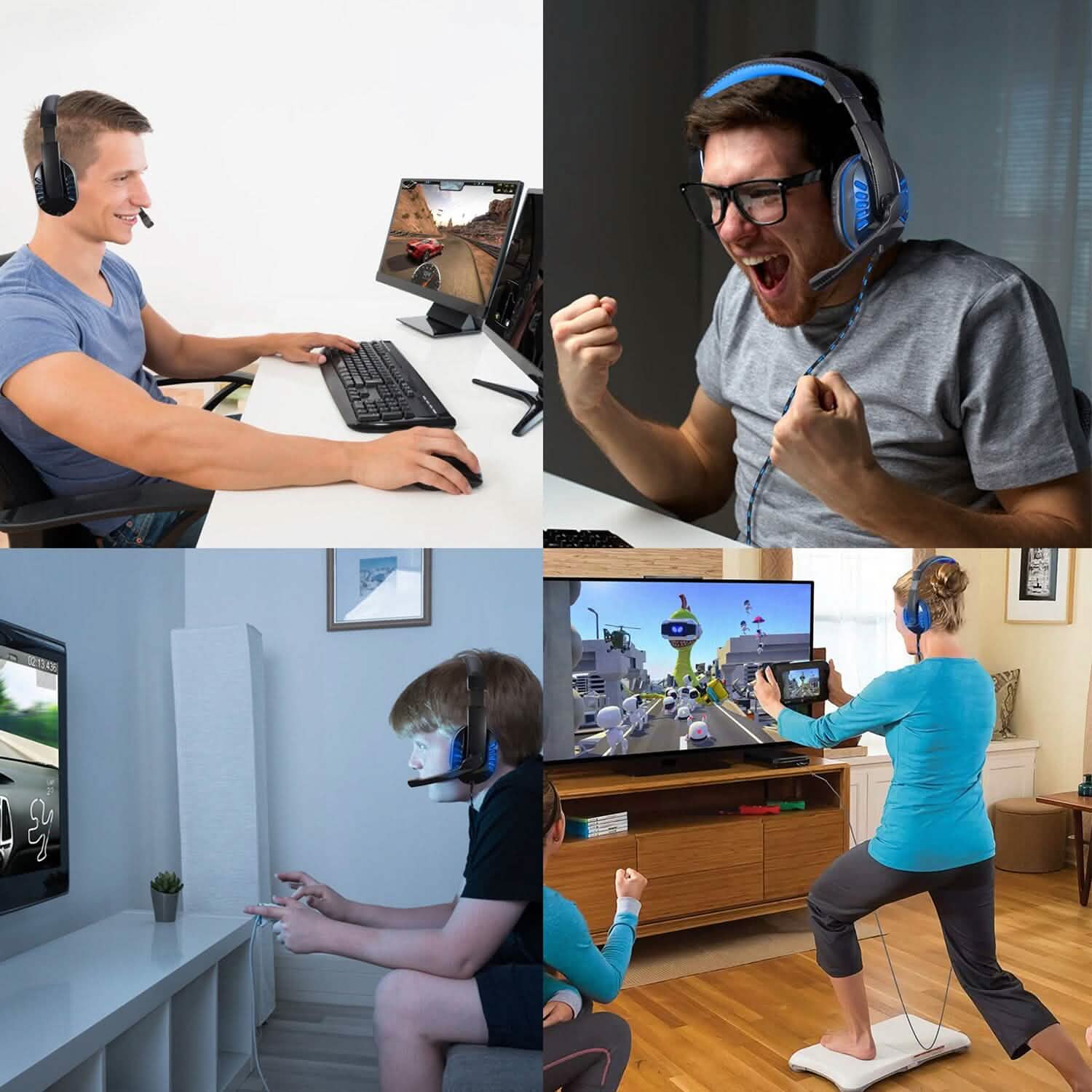 Gaming Headsets Stereo Noise Isolation Over Ear Headphone with LED Light Headphones - Tophatter Daily Deals