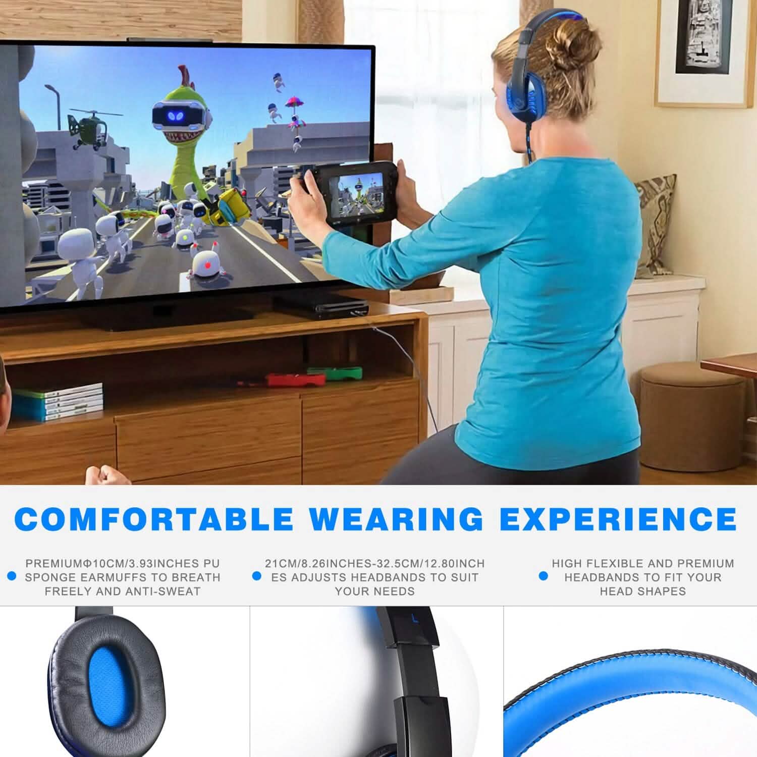 Gaming Headsets Stereo Noise Isolation Over Ear Headphone with LED Light Headphones - Tophatter Daily Deals