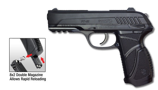 GAMO PT85 TACTICAL CO2 GAS PISTOL DUAL AMMO - Tophatter's Army Deals - Tophatter Daily Deals