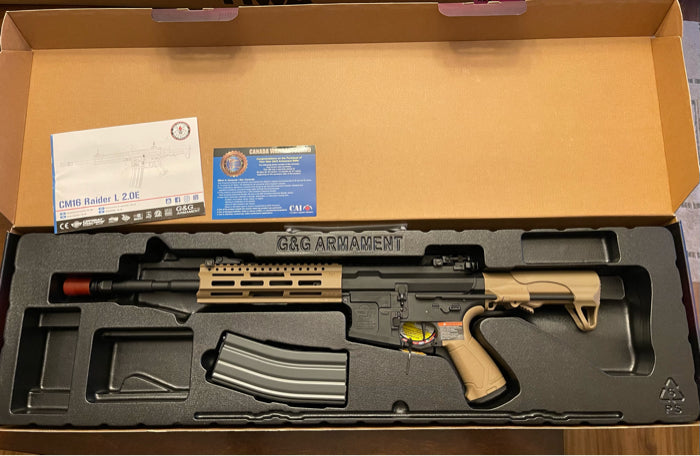 G&G ARMAMENT CM16 RAIDER L 2.0E MARKER- DESERT TAN - Tophatter's Army Deals AIRSOFT - Tophatter Daily Deals
