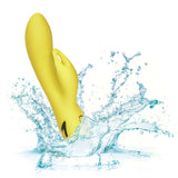 California Dreaming Venice Vixen Yellow Silicone Massager with 10 Vibration Functions and Waterproof Design > Vibrators > Ladies > Rabbit - Tophatter Daily Deals