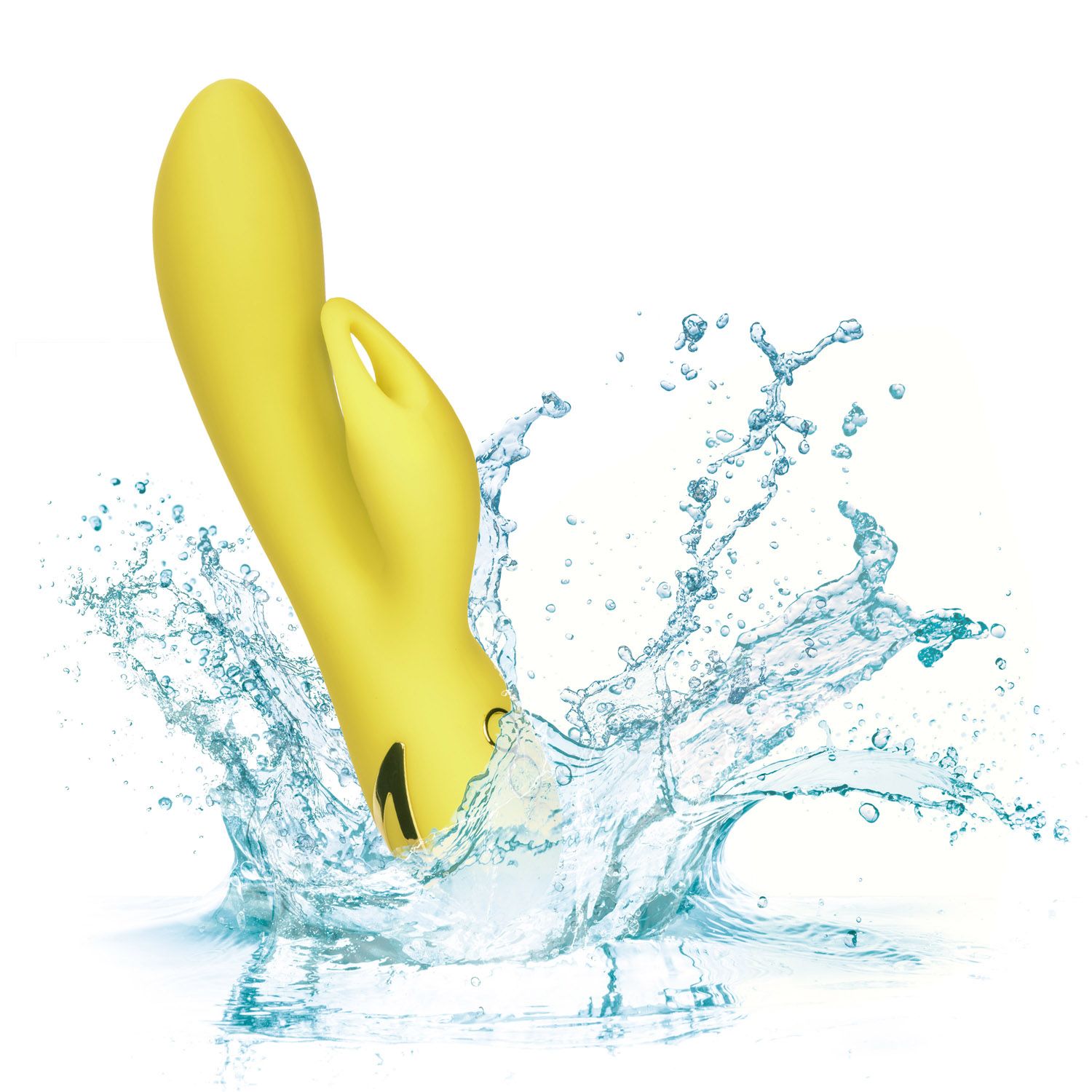 California Dreaming Venice Vixen Yellow Silicone Massager with 10 Vibration Functions and Waterproof Design > Vibrators > Ladies > Rabbit - Tophatter Daily Deals