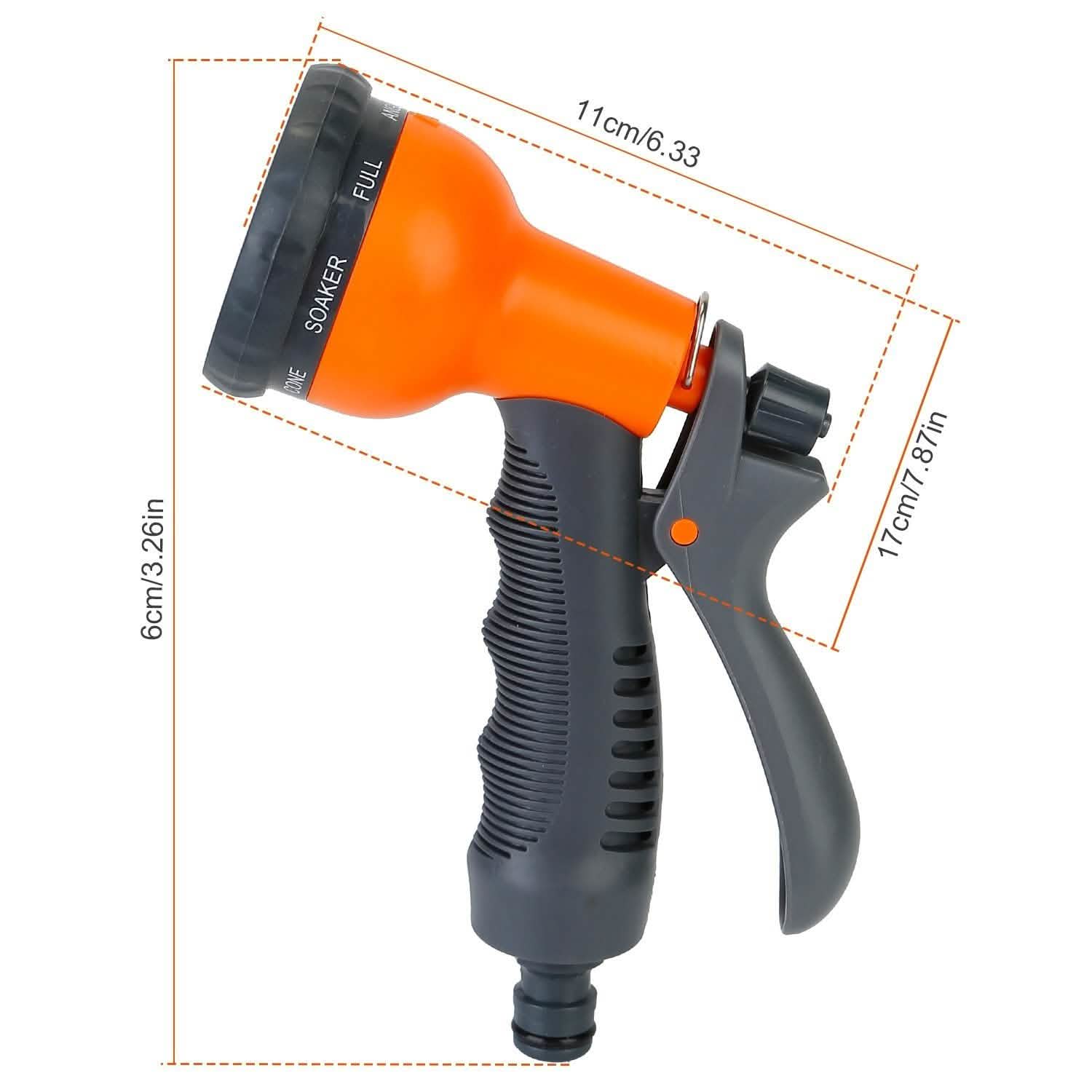 Garden Hose Nozzle Water Spray Gun 8 Adjustable Patterns Garden & Patio - Tophatter Daily Deals