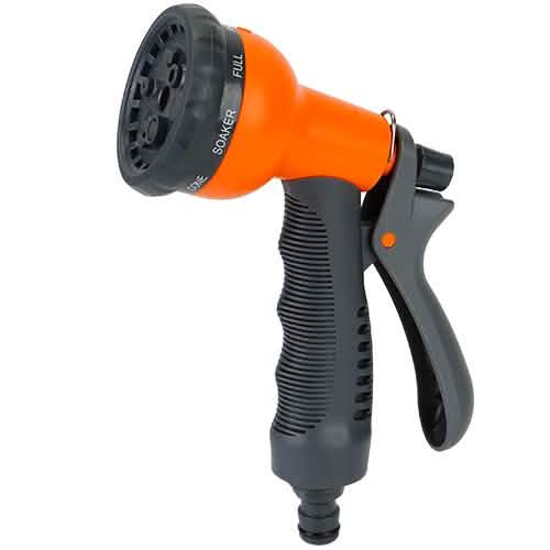 Garden Hose Nozzle Water Spray Gun 8 Adjustable Patterns Garden & Patio - Tophatter Daily Deals