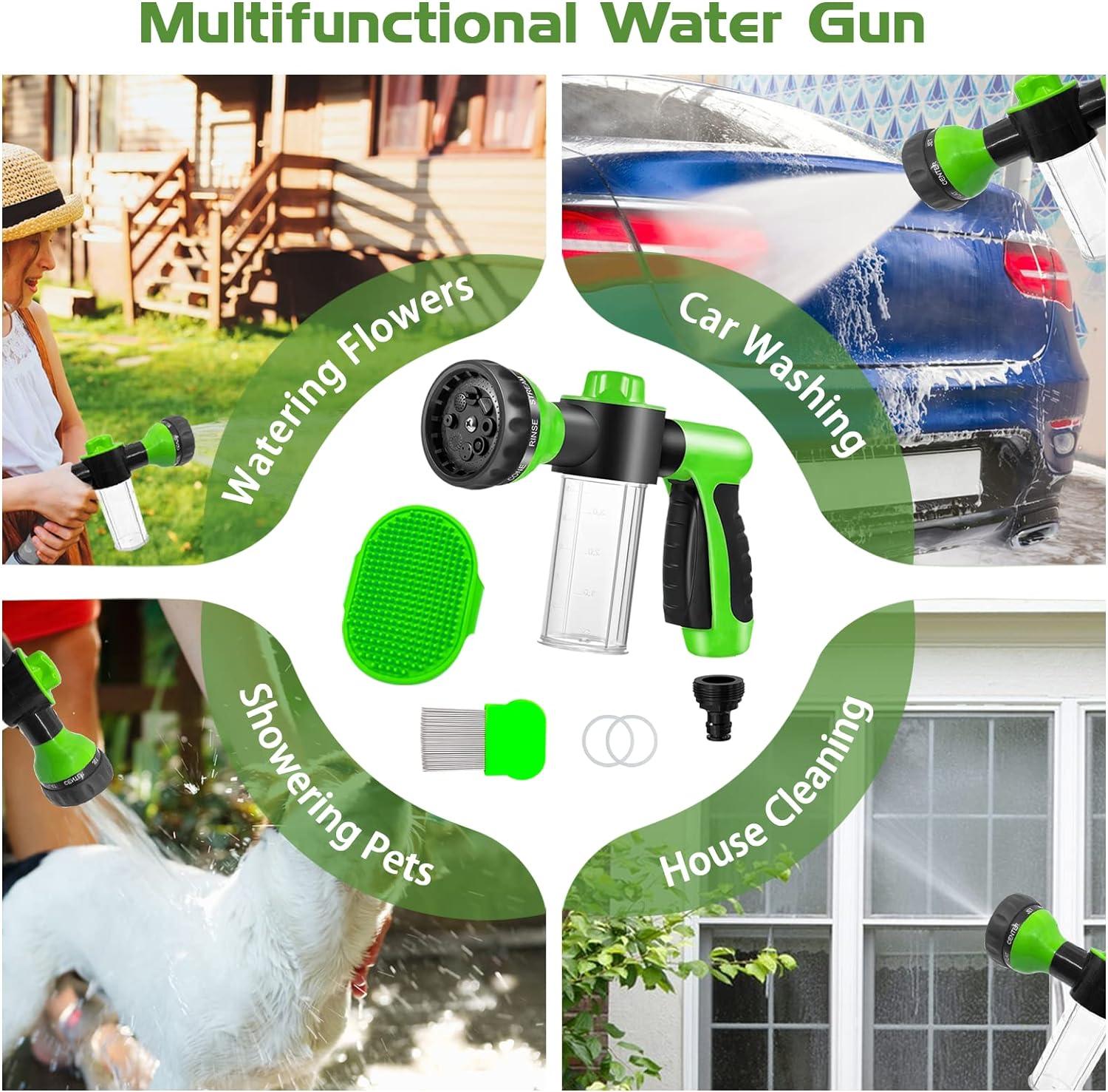 Water Hose With Nozzle - High Pressure Sprayer Nozzle Hose Horse/dog Shower Gun Adjustable Shampoo Spray Outdoor Recreation - Tophatter Daily Deals