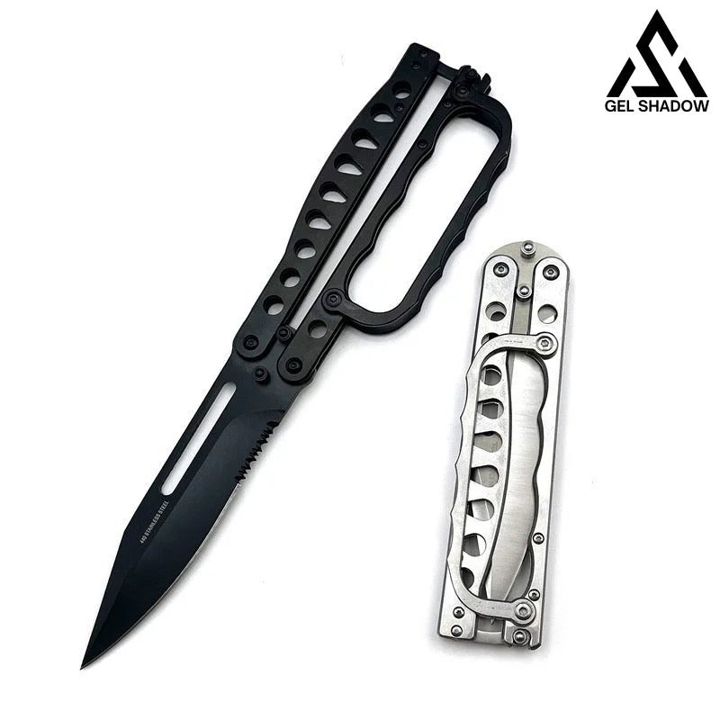 Gargantuan C29 Butterfly Knife-GS150 BRASSKNUCKLE - Tophatter Daily Deals