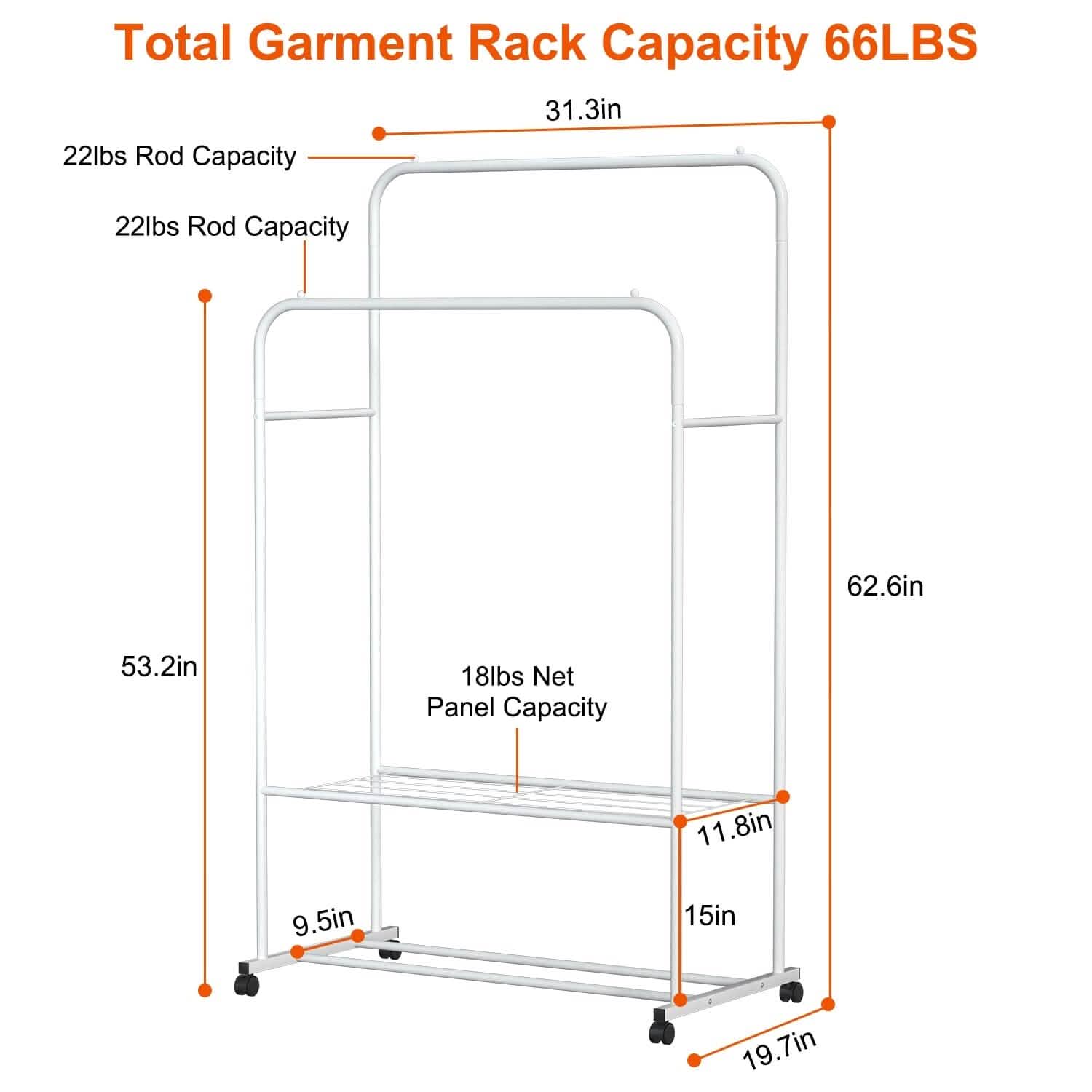 Garment Hanging Rack Clothing Organizer Storage & Organization - Tophatter Daily Deals