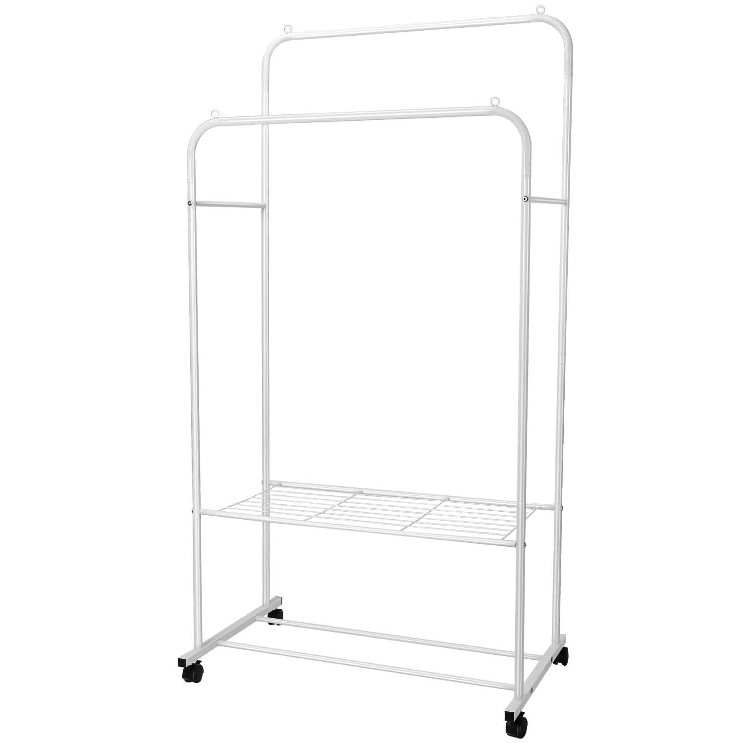 Garment Hanging Rack Clothing Rail Organizer Storage & Organization - Tophatter Daily Deals