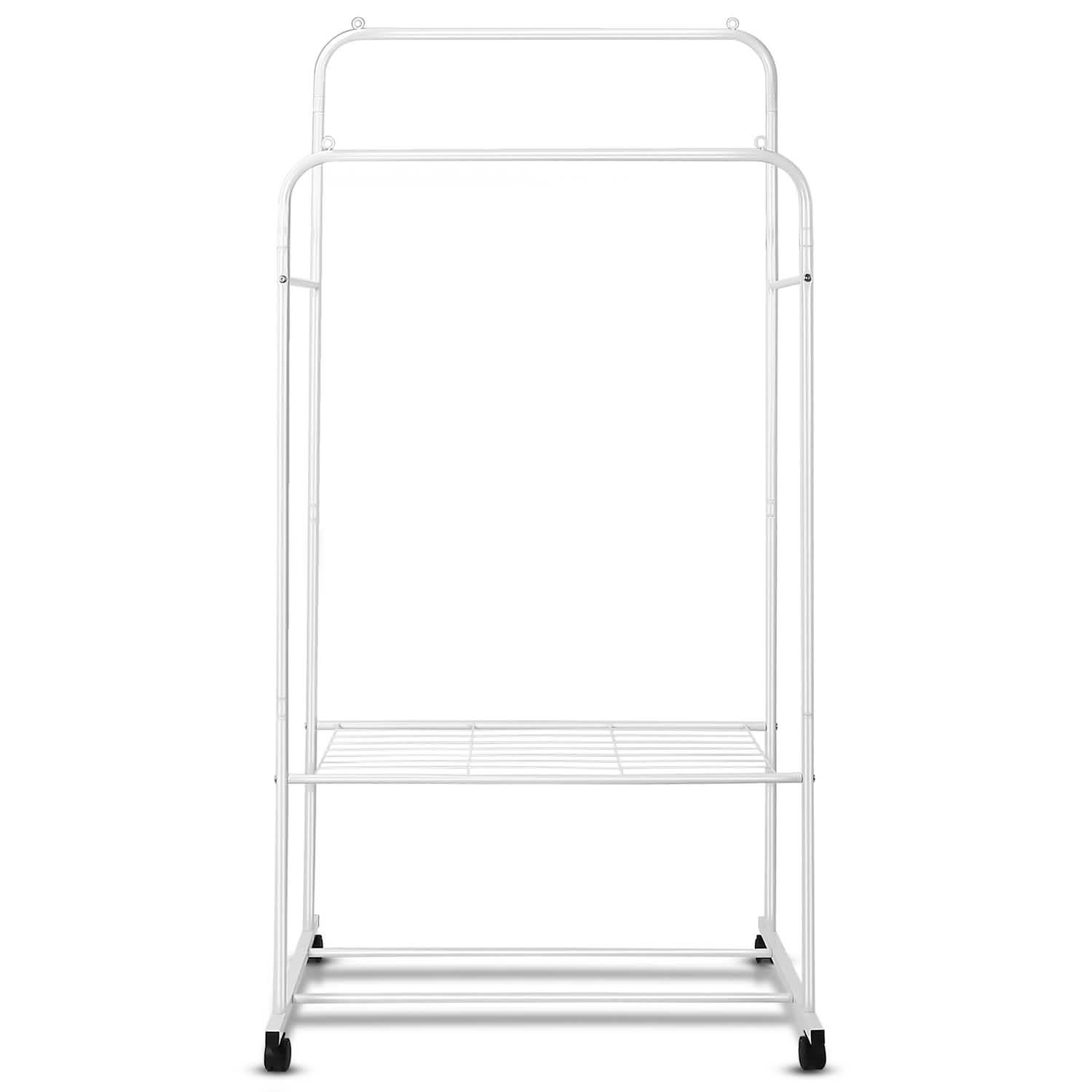 Garment Hanging Rack Clothing Rail Organizer Storage & Organization - Tophatter Daily Deals