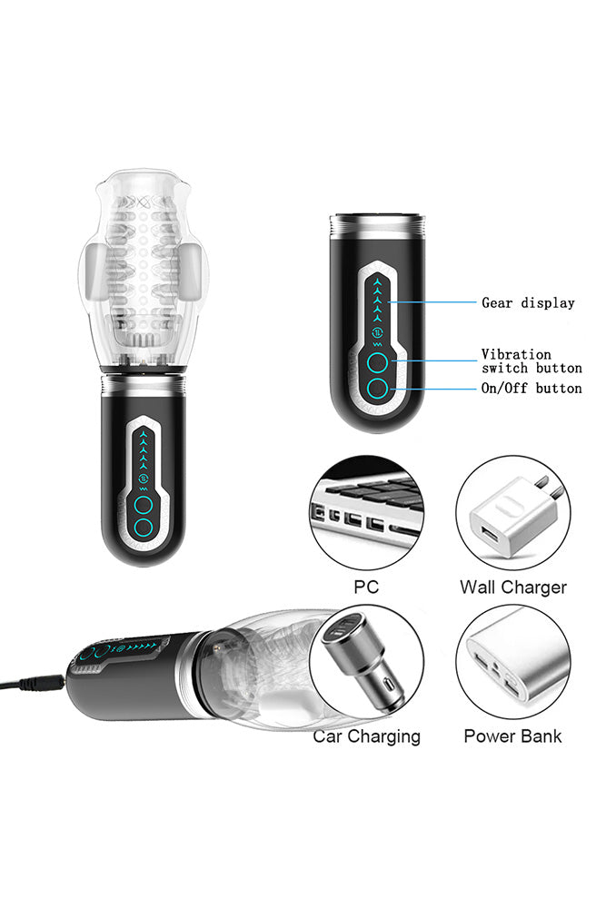 Gawk Gawk 12,000 - Thrusting, Vibrating & Rotating Male Stroker Sex Toy - Tophatter Daily Deals