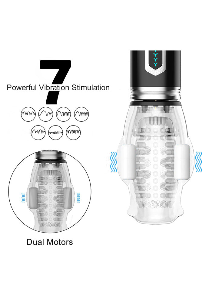 Gawk Gawk 12,000 - Thrusting, Vibrating & Rotating Male Stroker Sex Toy - Tophatter Daily Deals