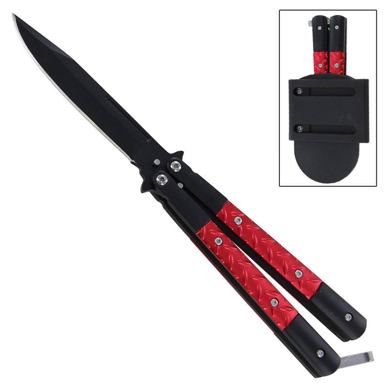 Devils Disciple Diamond Cut Butterfly Knife - Tophatter's Guns'N'Weapons Store - FREE SHIPPING Collectible Weapons - Tophatter Daily Deals