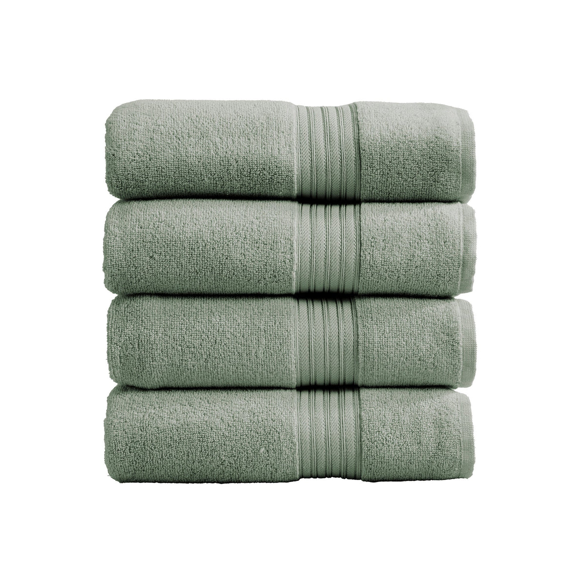 Cotton Terry Bath Towel Set - Cooper Collection Bath Towel (Pack of 4) Eucalyptus Bath - Tophatter Daily Deals