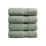 Cotton Terry Bath Towel Set - Cooper Collection Bath Towel (Pack of 4) Eucalyptus Bath - Tophatter Daily Deals