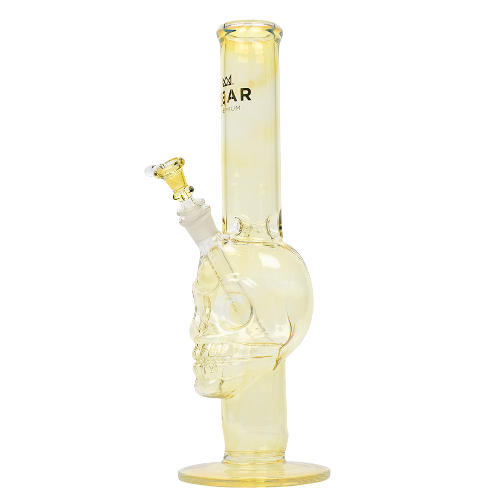 Gear Premium Fumed Skull Straight Tube Bong Bongs - Tophatter Daily Deals