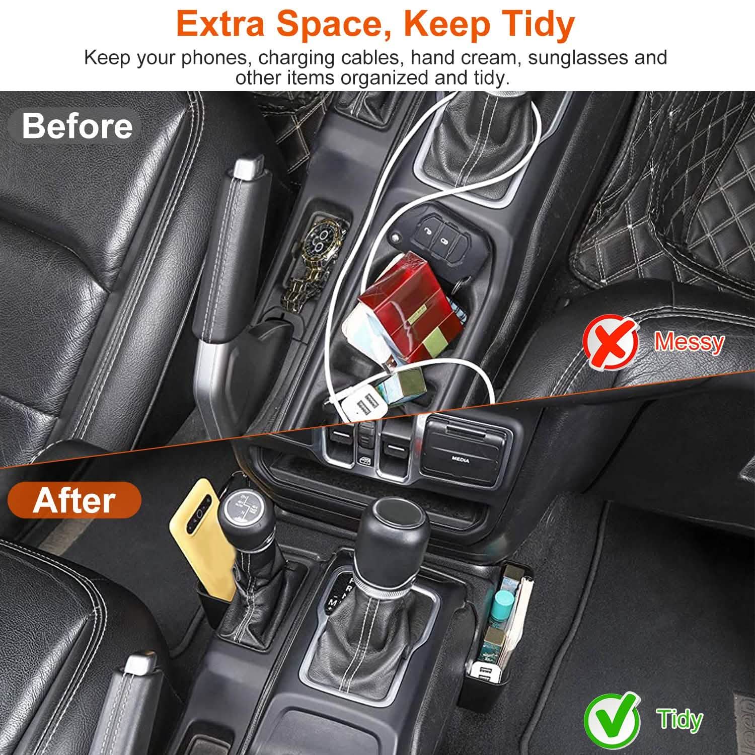 Gear Shift Console Side Tray Automotive - Tophatter Daily Deals