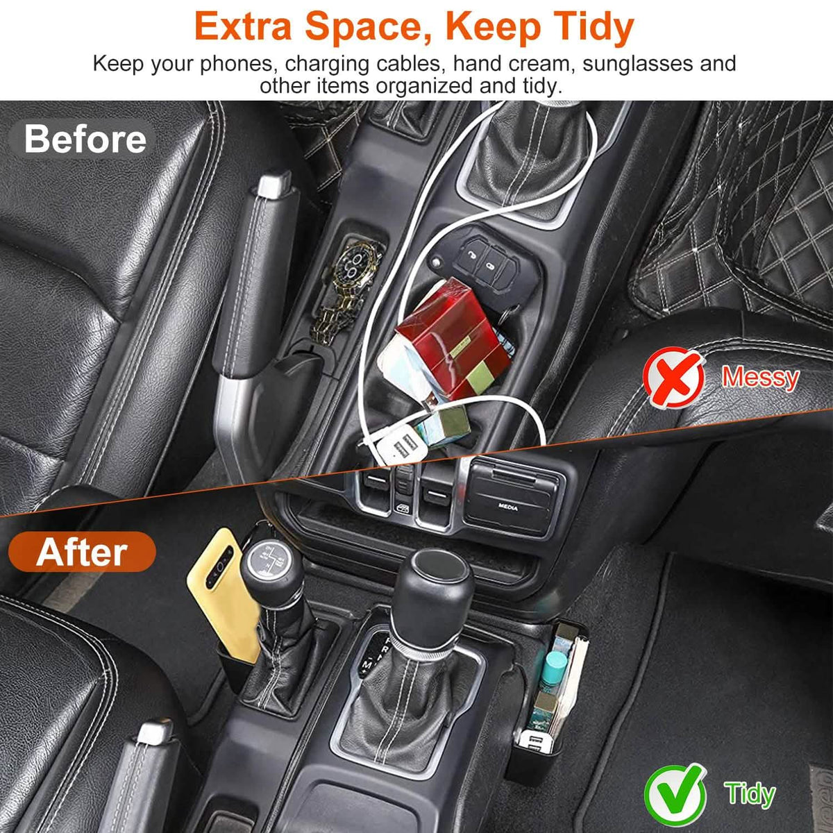 Gear Shift Console Side Tray Automotive - Tophatter Daily Deals