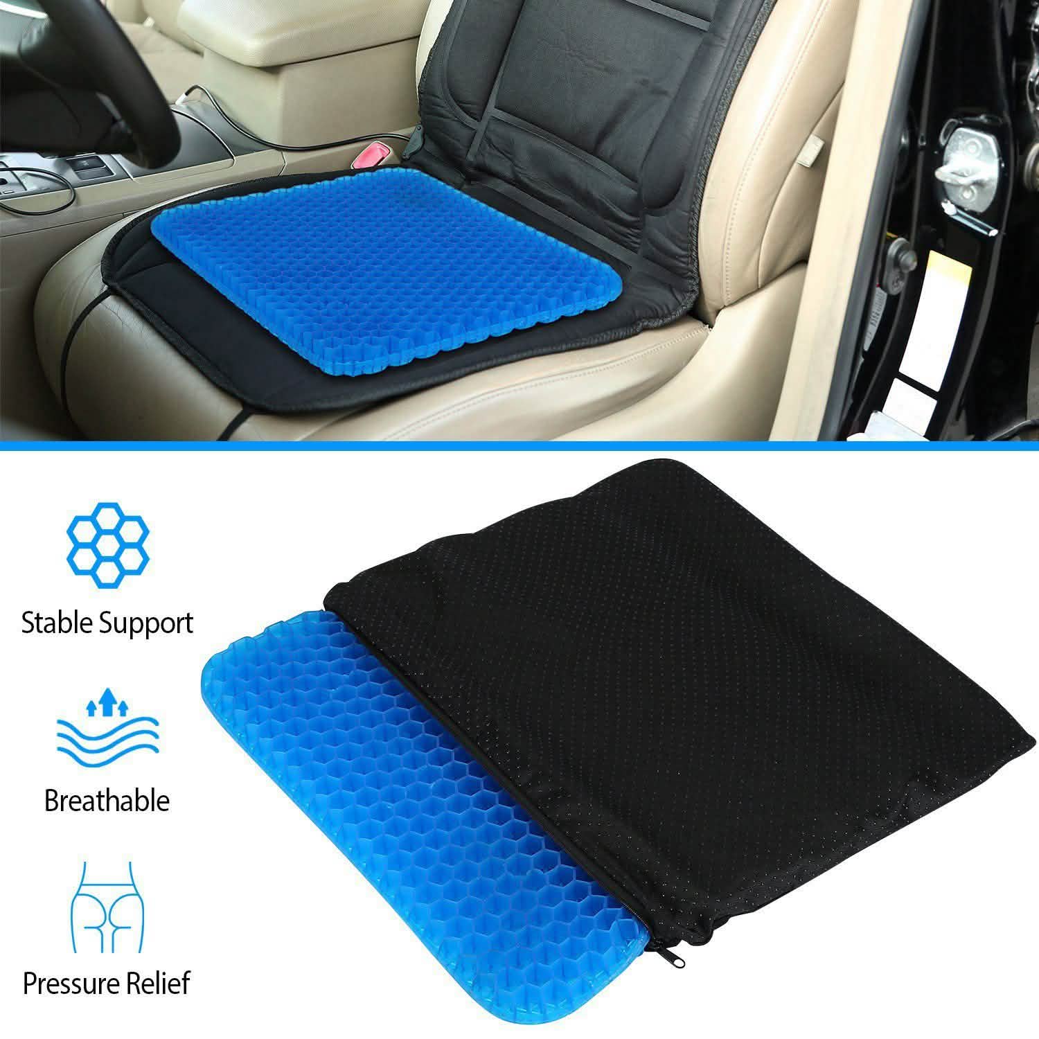 Gel Seat Cushion Non-Slip Breathable Honeycomb Sitting Cushion Health & Wellness - Tophatter Daily Deals