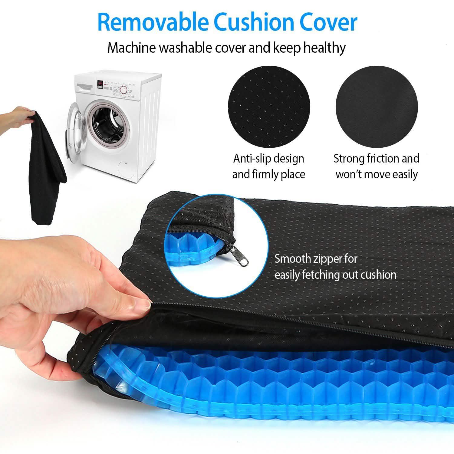 Gel Seat Cushion Non-Slip Breathable Honeycomb Sitting Cushion Health & Wellness - Tophatter Daily Deals