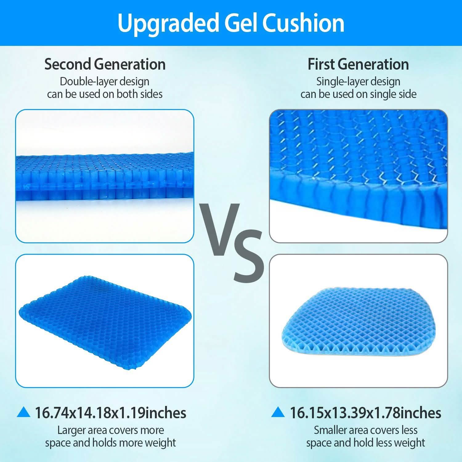 Gel Seat Cushion Non-Slip Breathable Honeycomb Sitting Cushion Health & Wellness - Tophatter Daily Deals