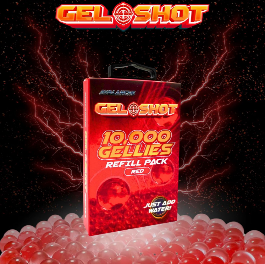 GEL SHOT GELLIES REFILL PACK RED 10000s - Tophatter's Army Deals PAINTBALL - Tophatter Daily Deals
