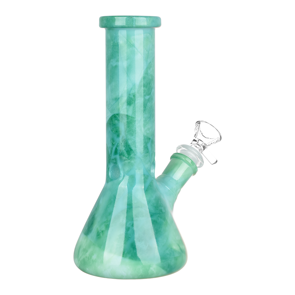 Gemstone Glass Beaker Bong Jade Green Bongs - Tophatter Daily Deals