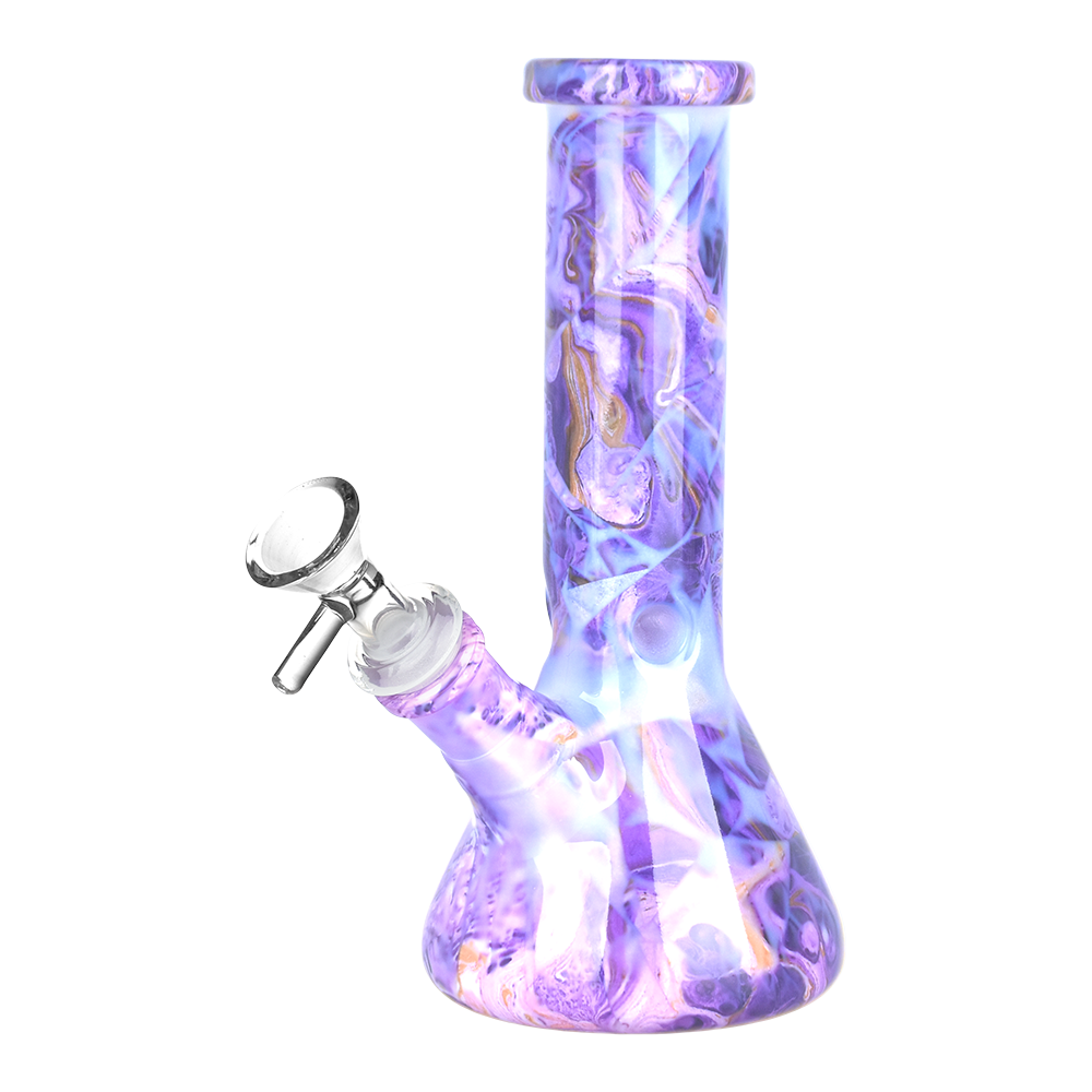 Gemstone Glass Beaker Bong Amethyst Purple Bongs - Tophatter Daily Deals