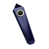 Gemstone Hand Pipe Blue Goldstone Hand Pipes - Tophatter Daily Deals