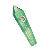 Gemstone Hand Pipe Green Fluorite Hand Pipes - Tophatter Daily Deals