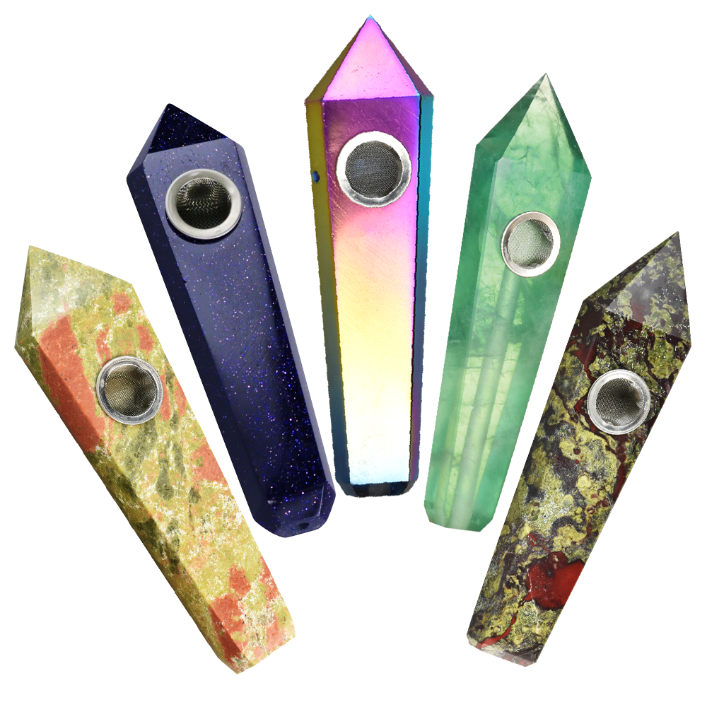 Gemstone Hand Pipe Hand Pipes - Tophatter Daily Deals