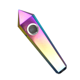 Gemstone Hand Pipe Rainbow Aura Quartz Hand Pipes - Tophatter Daily Deals