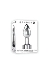 Gender X - Rockin Vibrating Metal Plug - Assorted Sizes - Silver Mini Silver Sex Toy - Tophatter Daily Deals